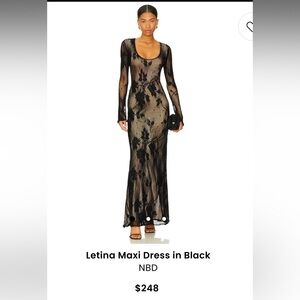 Letina Maxi Dress in Black - Revolve NBD